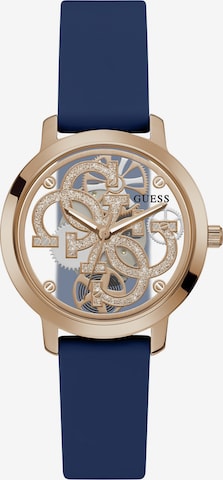 Orologio analogico 'QUATTRO CLEAR ' di GUESS in blu: frontale