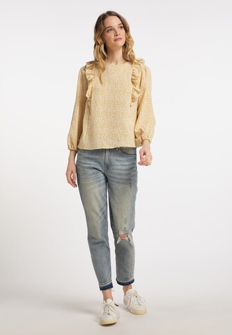 Camicia da donna di DreiMaster Vintage in giallo