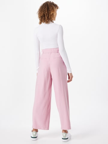 ONLY - Perna larga Calças com pregas 'Payton' em rosa