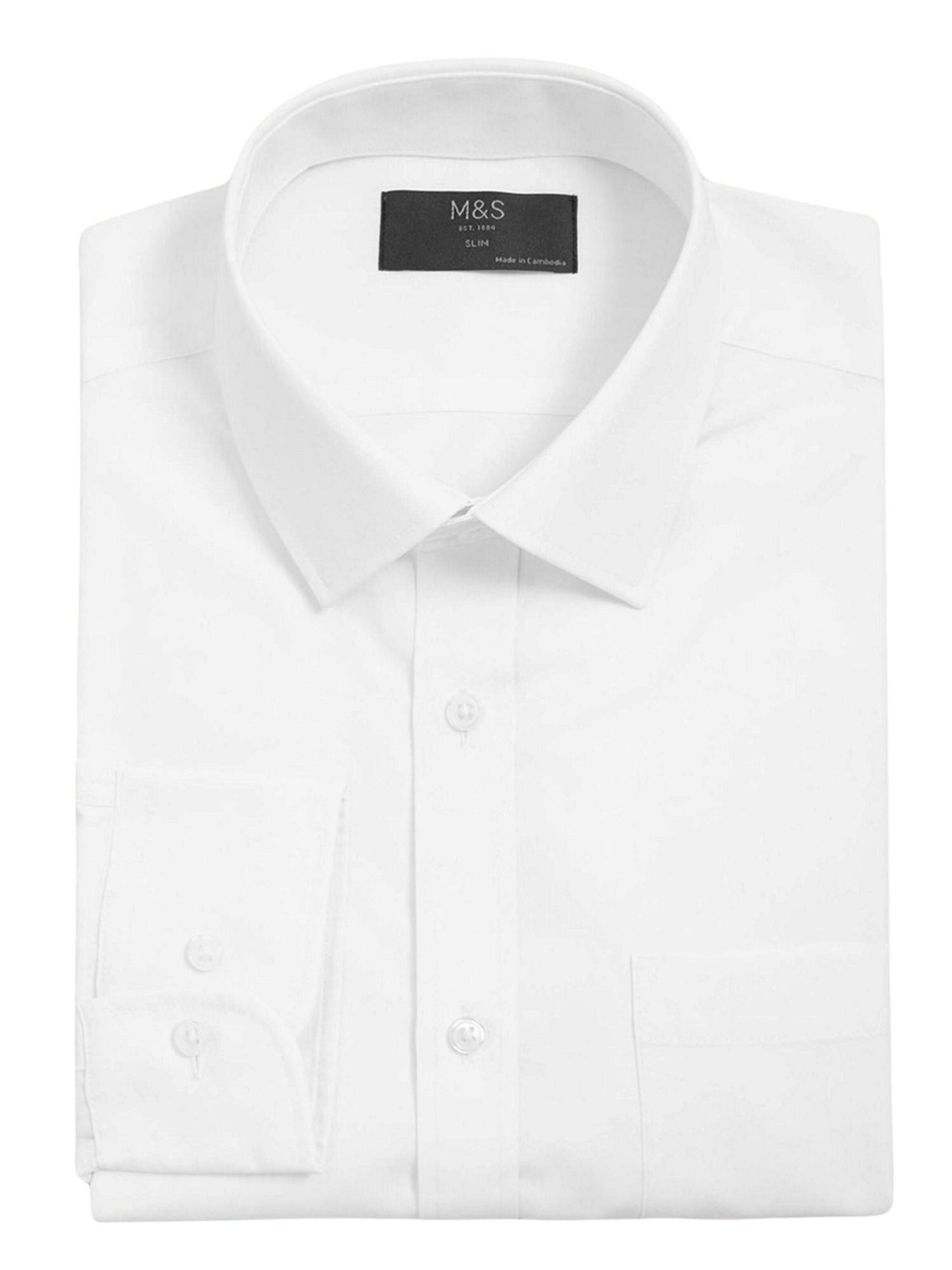 Slim fit Camicia di Marks & Spencer in bianco