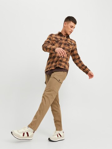 JACK & JONES Regular Cargobroek 'OLLIE BOWIE' in Beige