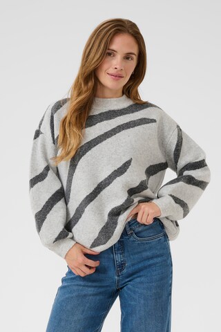 Pull-over Kaffe en gris : devant