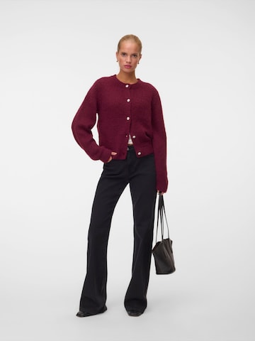 VERO MODA Gebreid vest 'VMMAYBE' in Rood