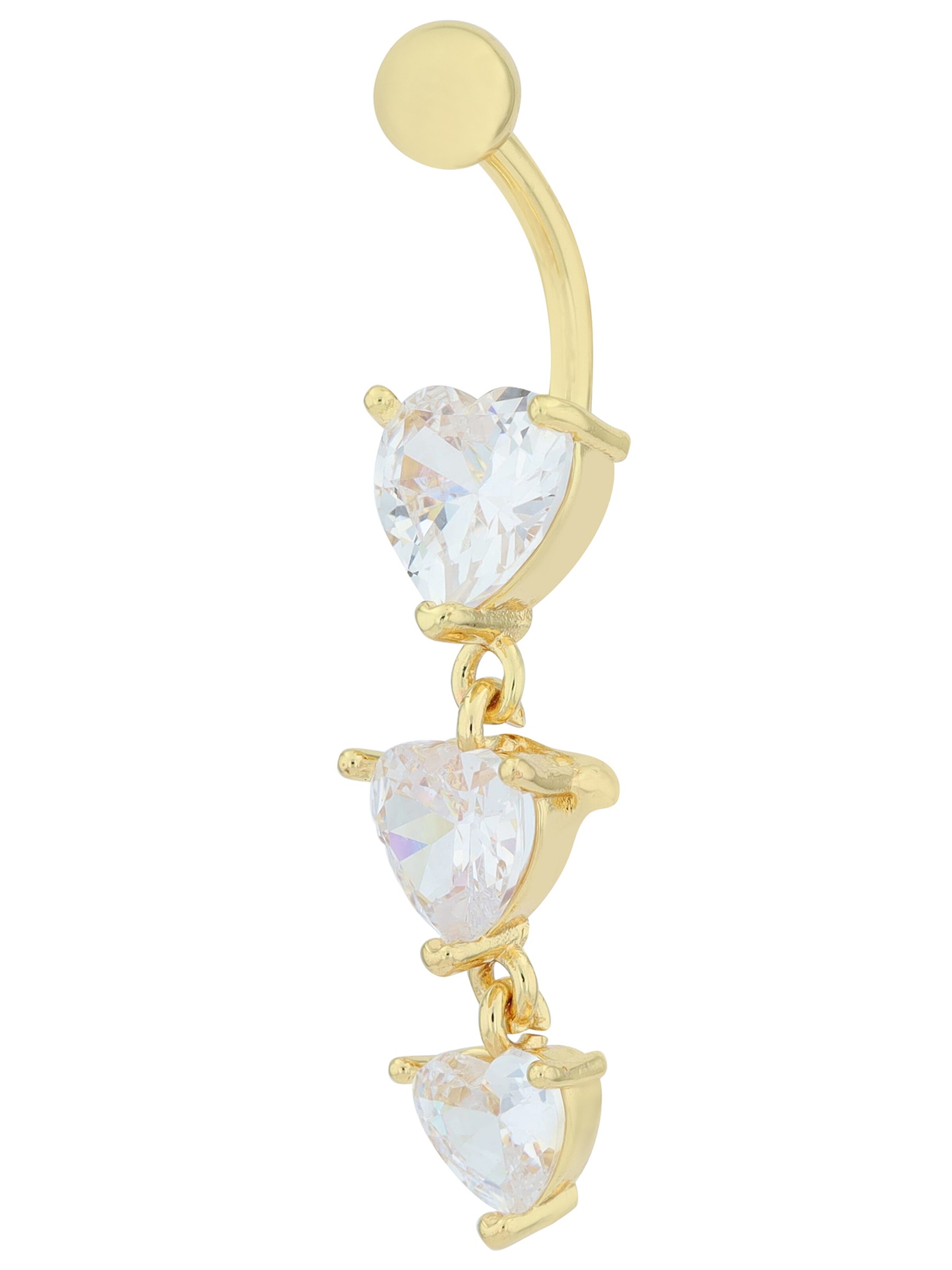 Akzent Piercings 'Zirkonia' in Gold