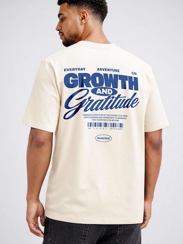 Neverless Shirt 'Growth and Gratitude' in Beige