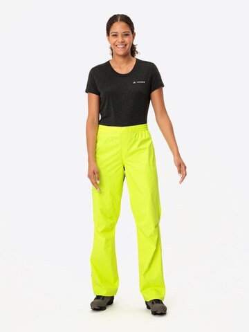 VAUDE Regular Outdoor trousers 'Drop' in Yellow