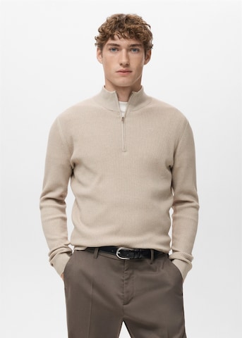 MANGO MAN Sweater 'Antiguap' in Beige: front