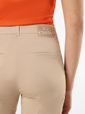 Cambio Slim fit Pleat-Front Pants 'Stella' in Beige