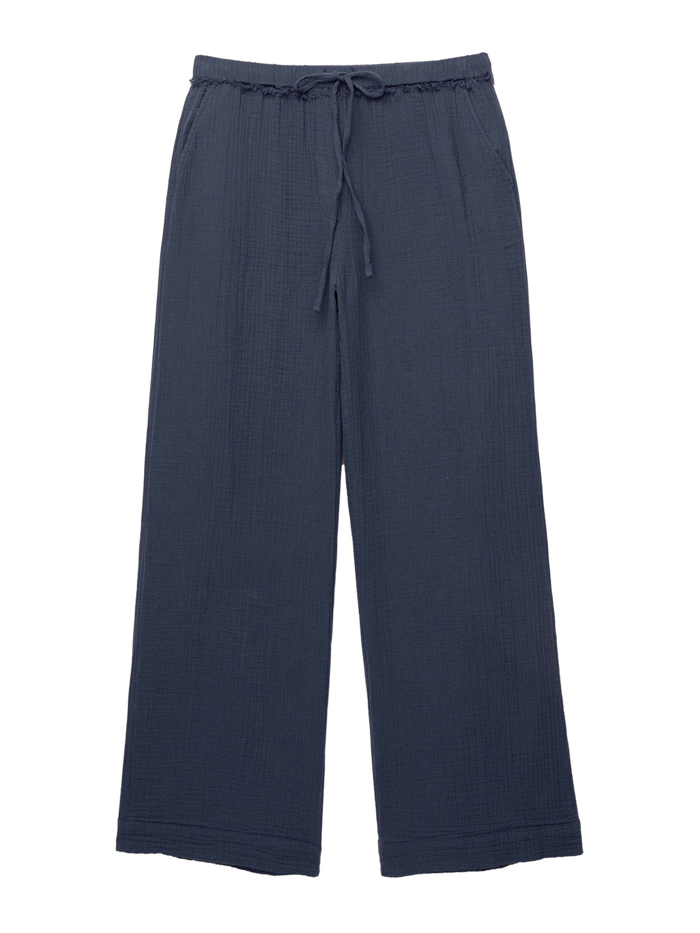 Wide Leg Pantalon Pull&Bear en bleu : devant