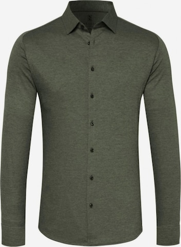 DESOTO Slim fit Button Up Shirt in Green: front