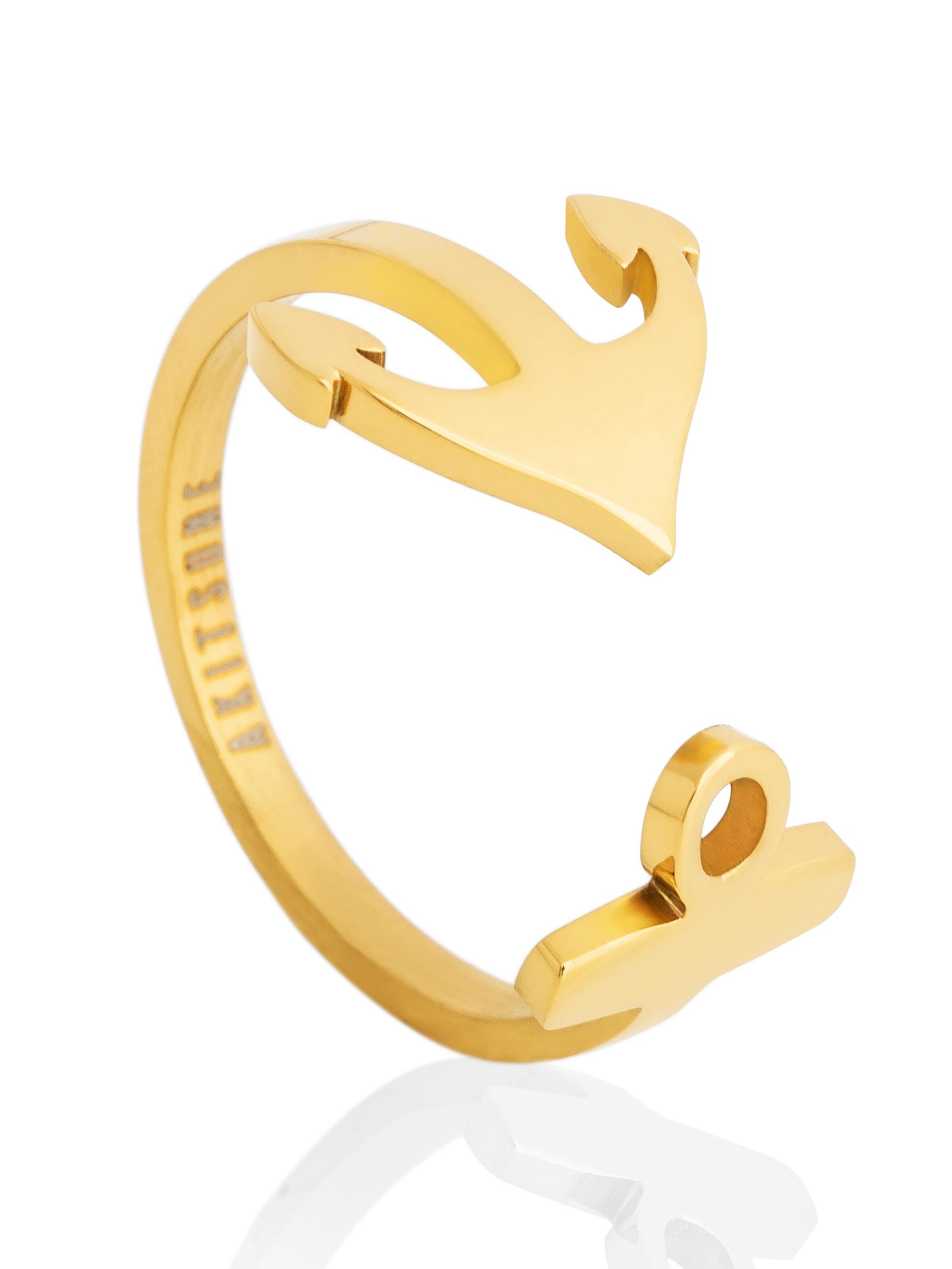 Akitsune Ring 'Anchor' in Gold