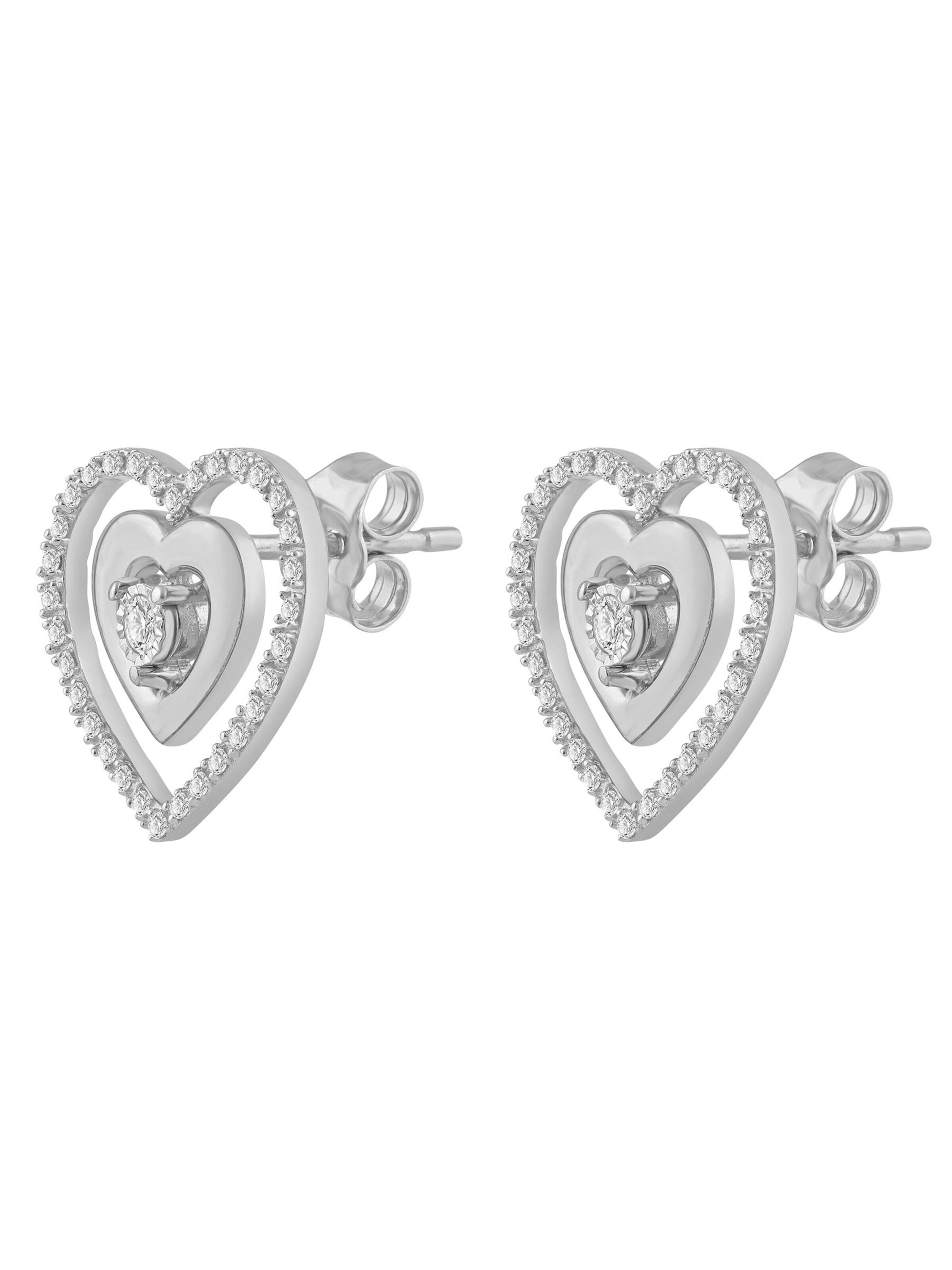 Diamant Exquis - Pendientes en plata