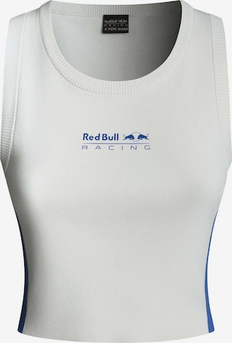 Tops en tricot 'Red Bull Racing x Pepe Jeans' Red Bull Racing x Pepe Jeans en blanc : devant