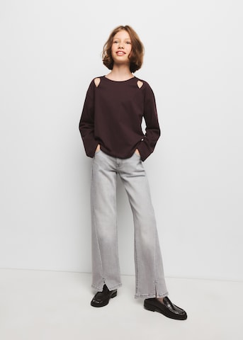 MANGO KIDS Bootcut Džíny – šedá: přední strana