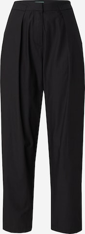 UNITED COLORS OF BENETTON Normální Kalhoty se sklady v pase – černá: přední strana