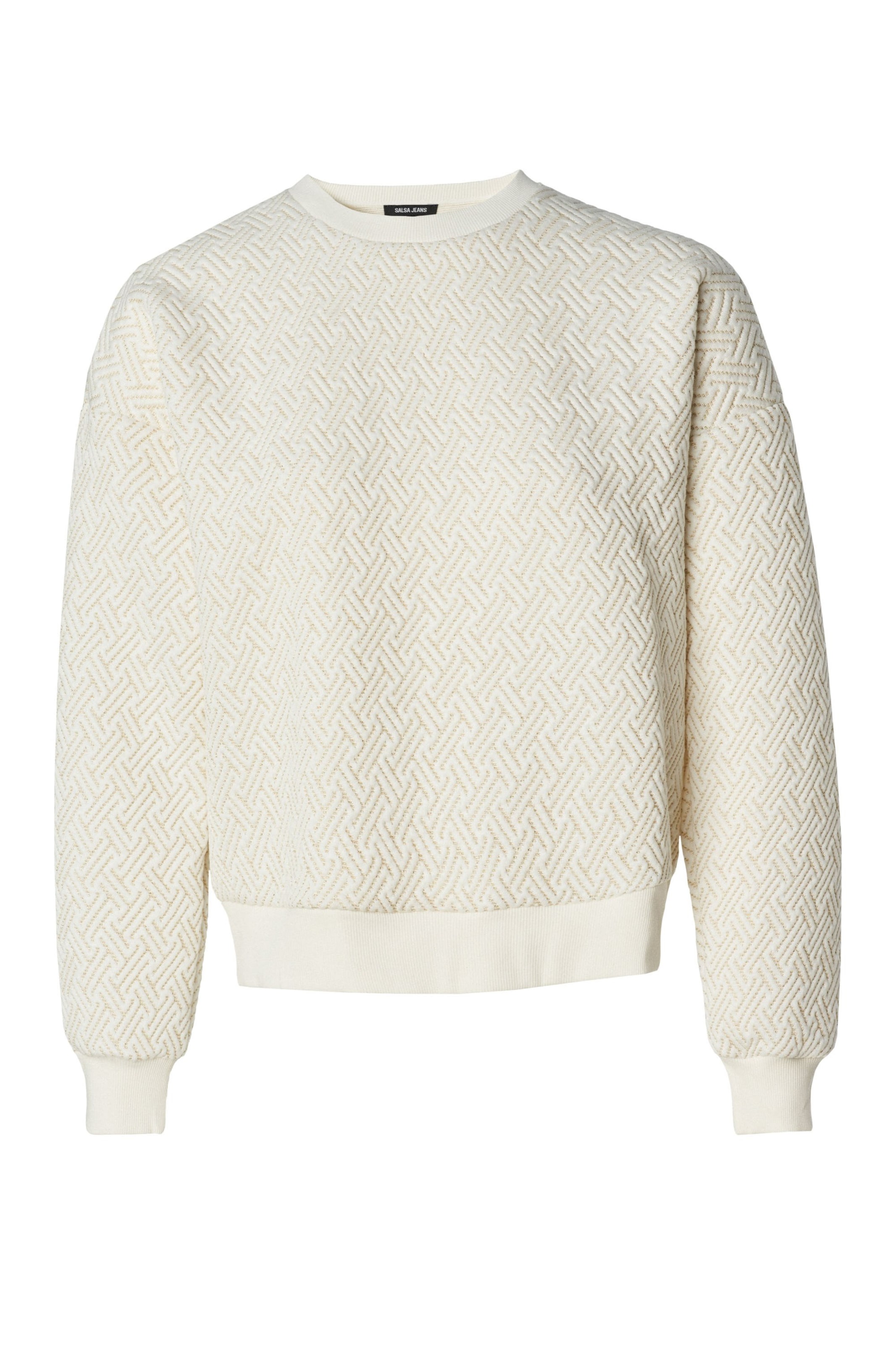 Salsa Jeans Sweater ' Texturiertem' in White: front