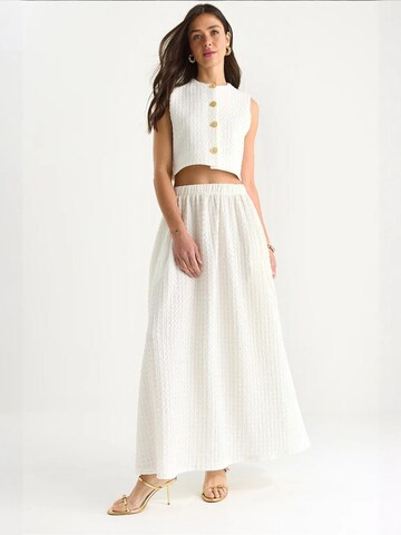 Bianco Lucci - Calças de fato em branco: frente