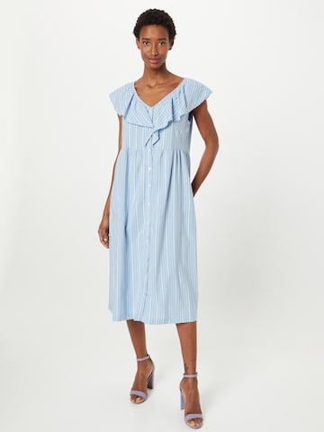 ICHI Summer Dress in Blue: front