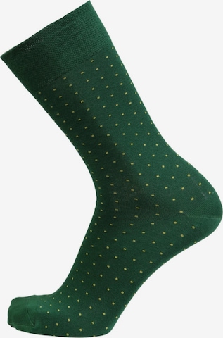 Sokisahtel Sokken 'MARCO viscose socks with dots' in Groen: voorkant