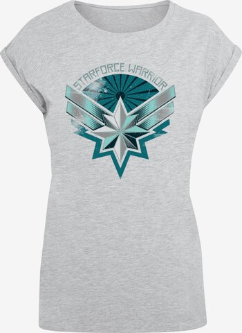 ABSOLUTE CULT T-Shirt  'Captain Marvel - Starforce Warrior' in Grau: predná strana