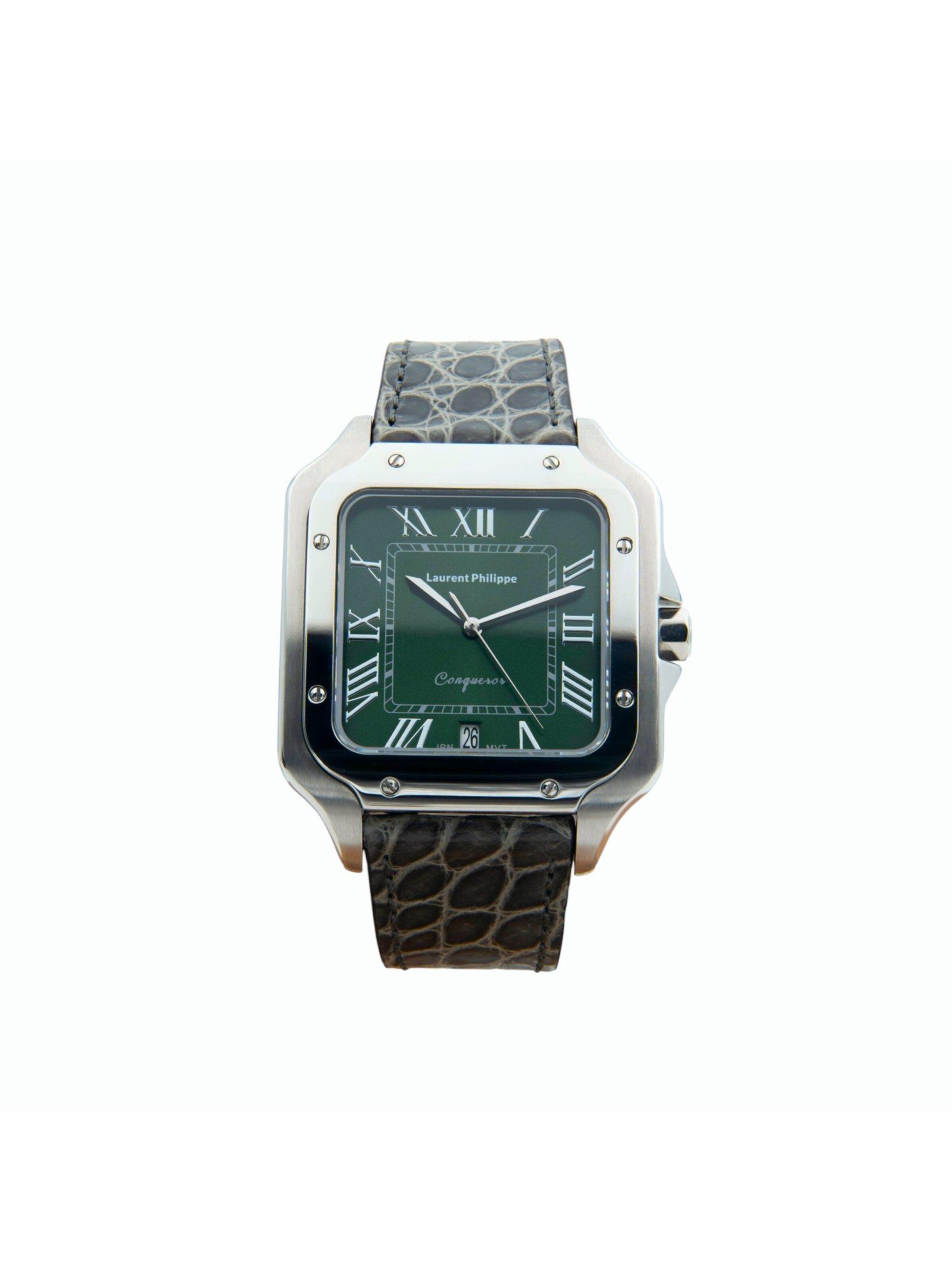 Laurent Philippe Analog Watch in Silver: front