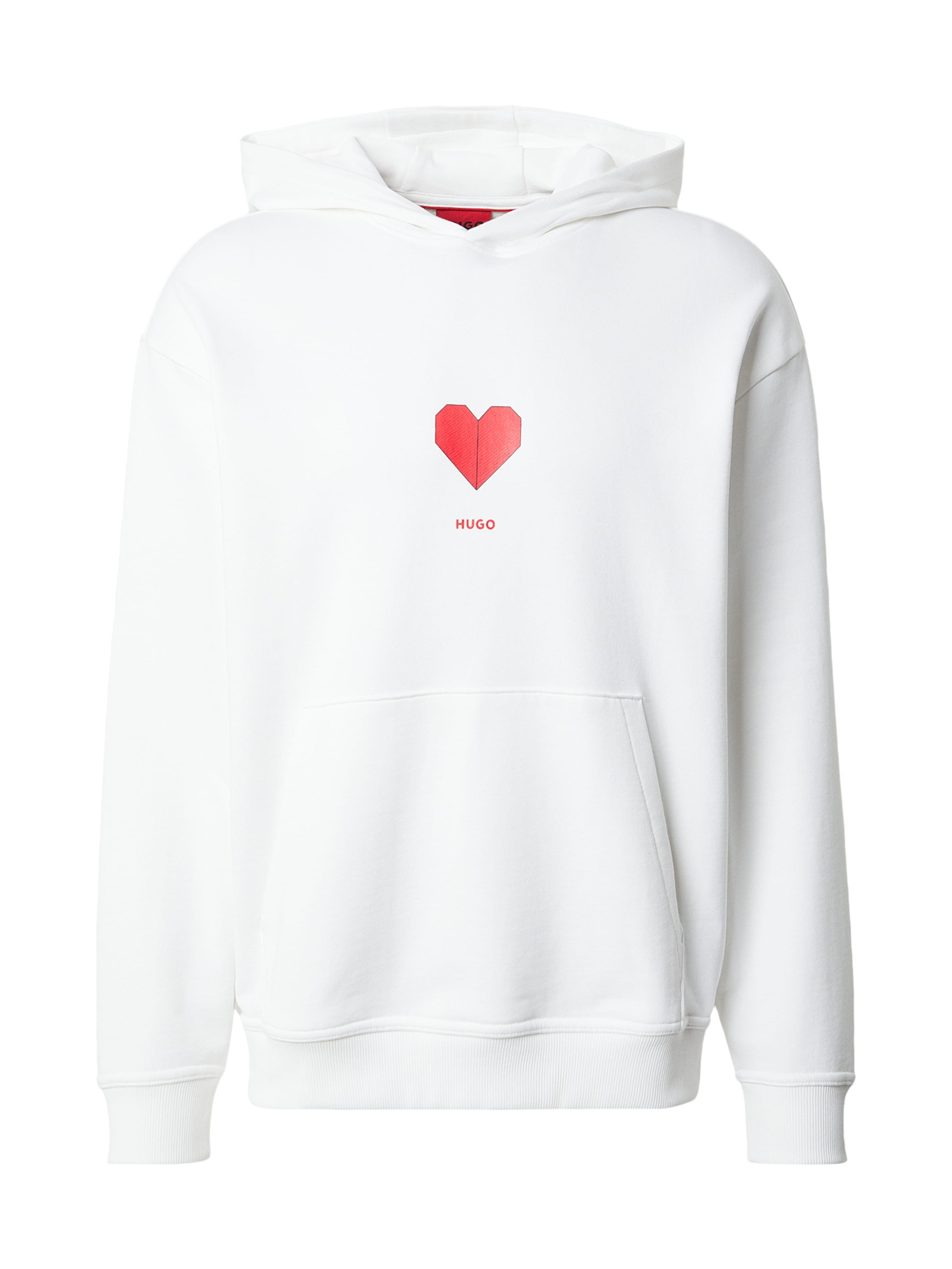 Sweat-shirt 'Dalentinos' HUGO en blanc : devant