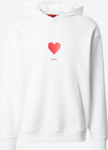 HUGO Collegepaita 'Dalentinos' värissä valkoinen: etupuoli