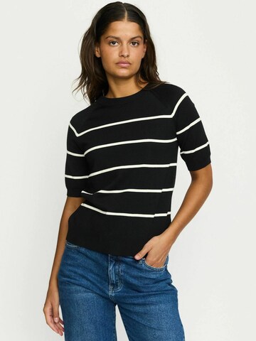 Pulover ' SRMarla ' de la Soft Rebels pe negru: față