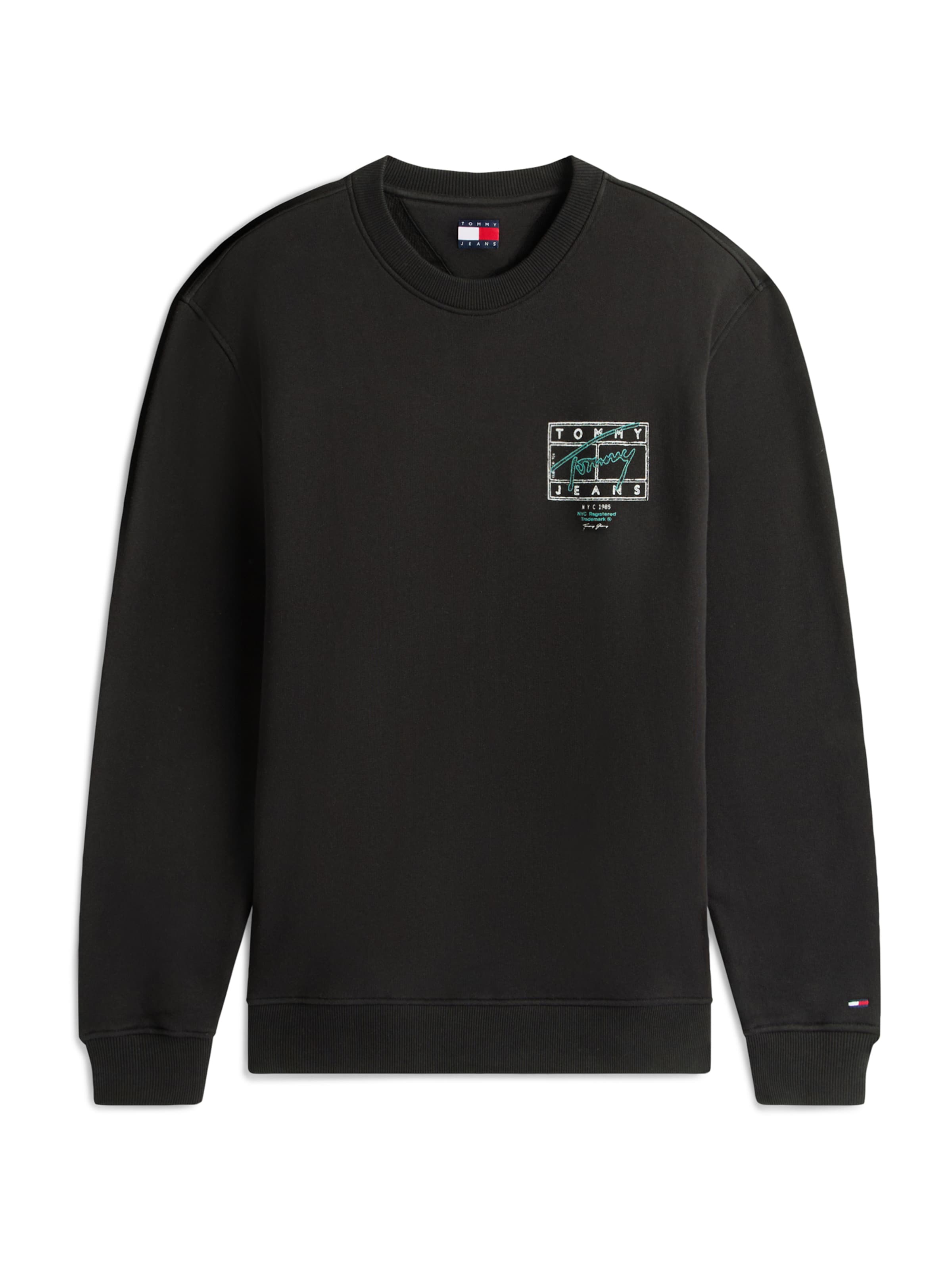 juoda Tommy Jeans Megztinis be užsegimo: priekis