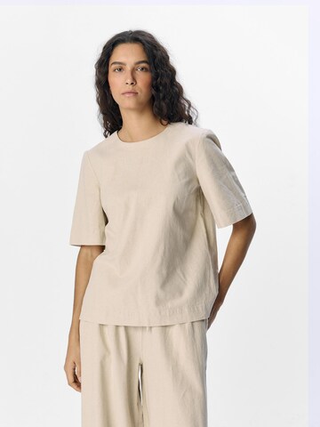 T-shirt OBJECT en beige : devant