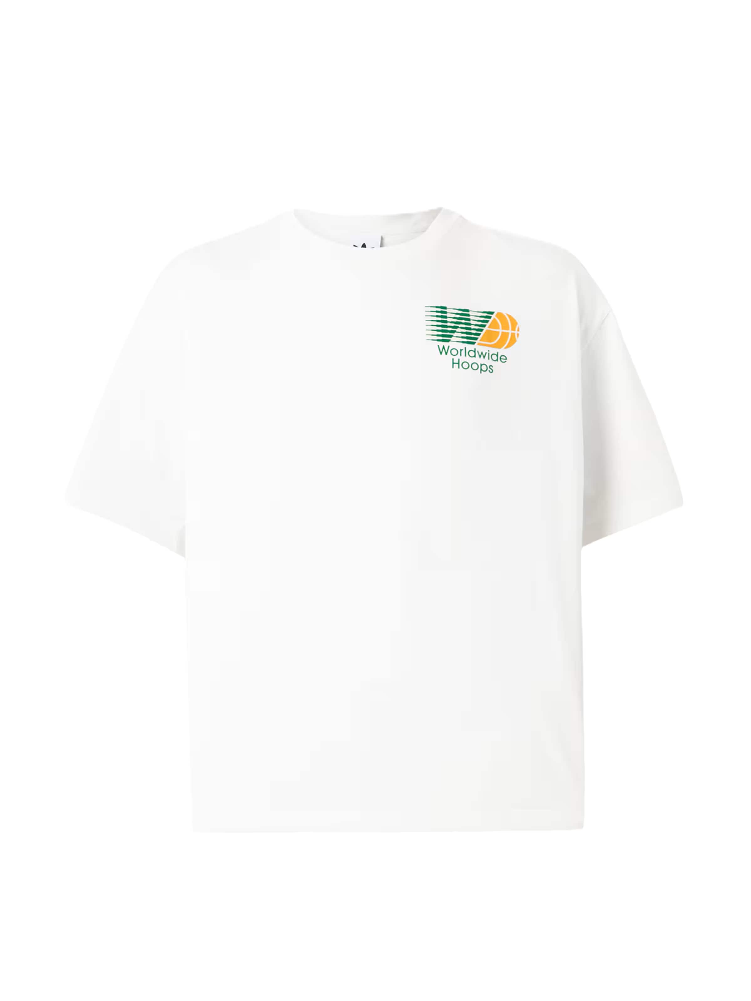 ADIDAS ORIGINALS Paita 'GLBL HOOPS' värissä valkoinen: etupuoli