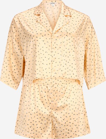 Monki Short Pajama Set 'Lana' in Orange: front