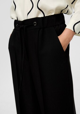 s.Oliver BLACK LABEL Wide leg Pants in Black