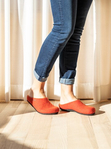 MagicFelt Slippers 'Filzpantoffel Magicfelt 709' in Orange