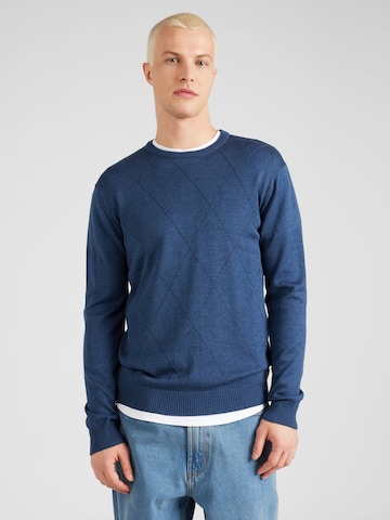 BURTON MENSWEAR LONDON Пуловер в синьо: отпред