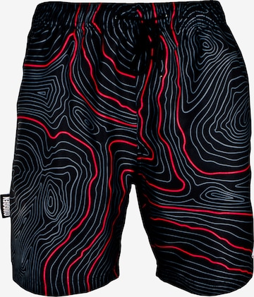 Guggen Mountain Badeshorts 'Boardshorts 2335' in Rot: Vorderseite