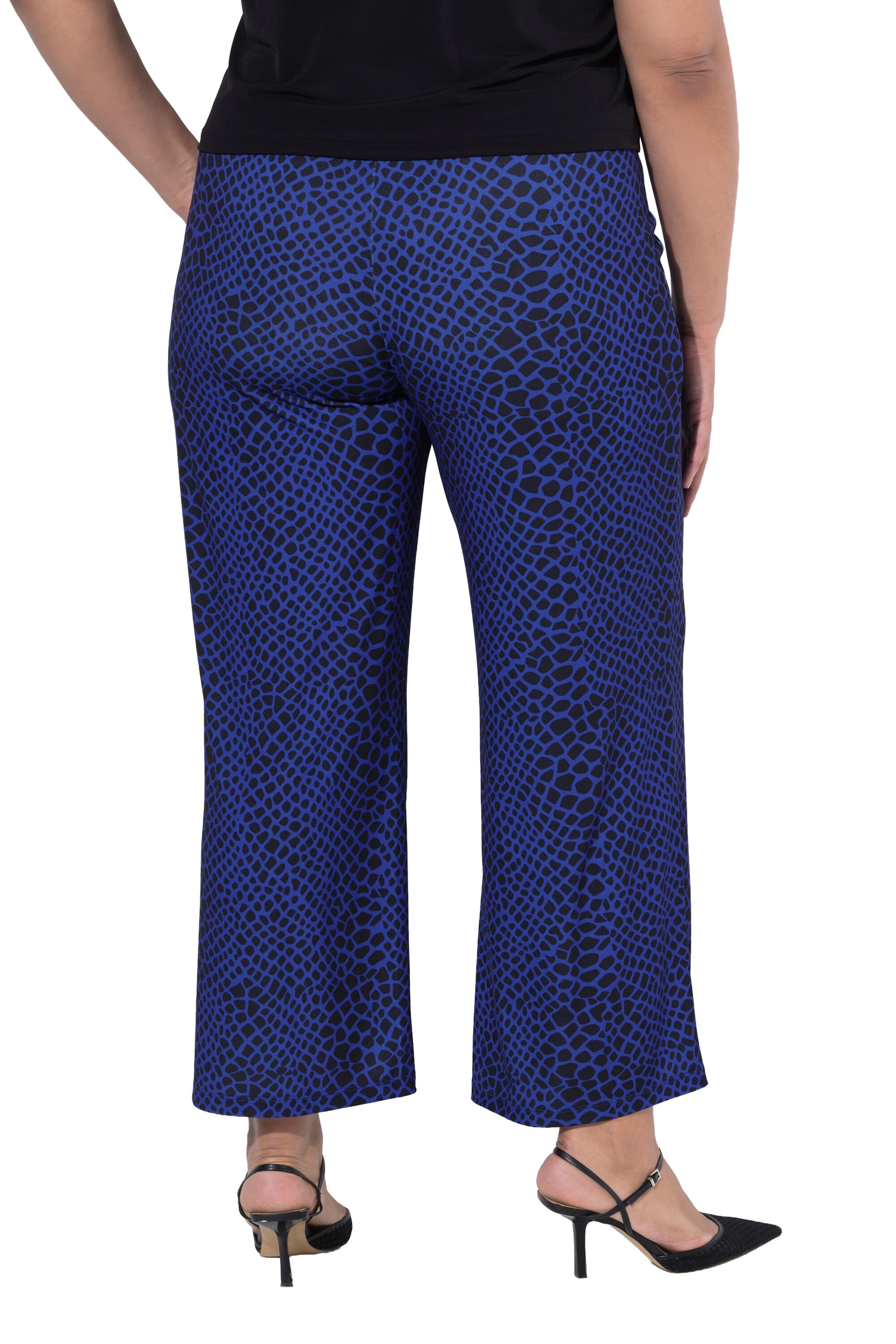 Ulla Popken Wide leg Broek in Zwart