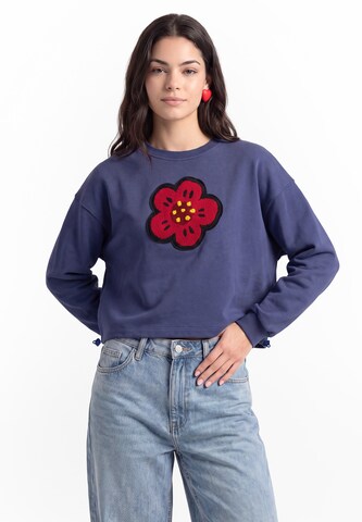 Sweat-shirt MYMO en bleu : devant
