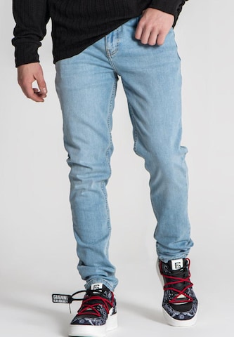 Coupe slim Jean Gianni Kavanagh en bleu : devant