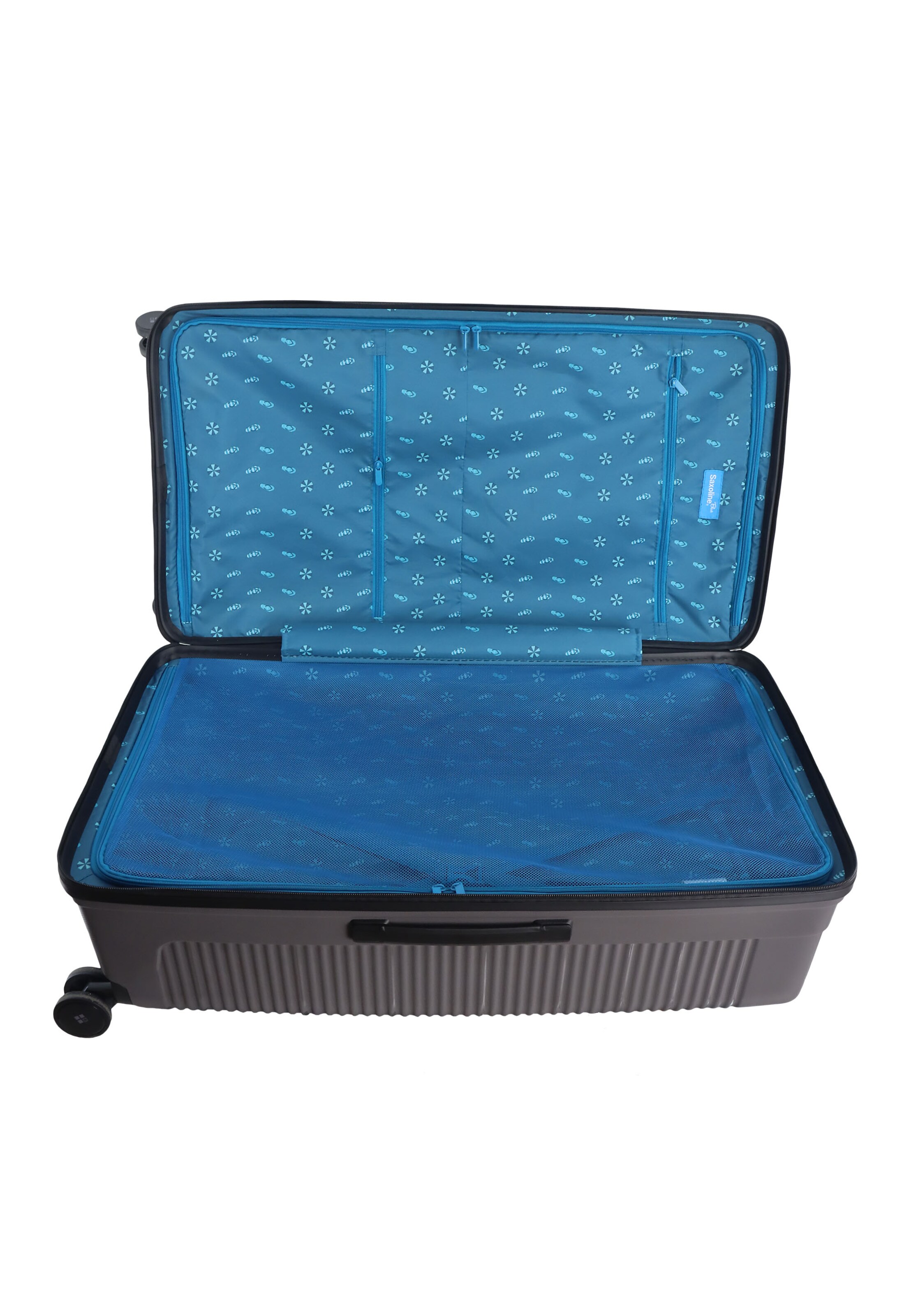 Saxoline Blue Suitcase 'Overly' in Grey