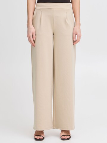 Wide leg Pantaloni 'IHKate' di ICHI in beige: frontale
