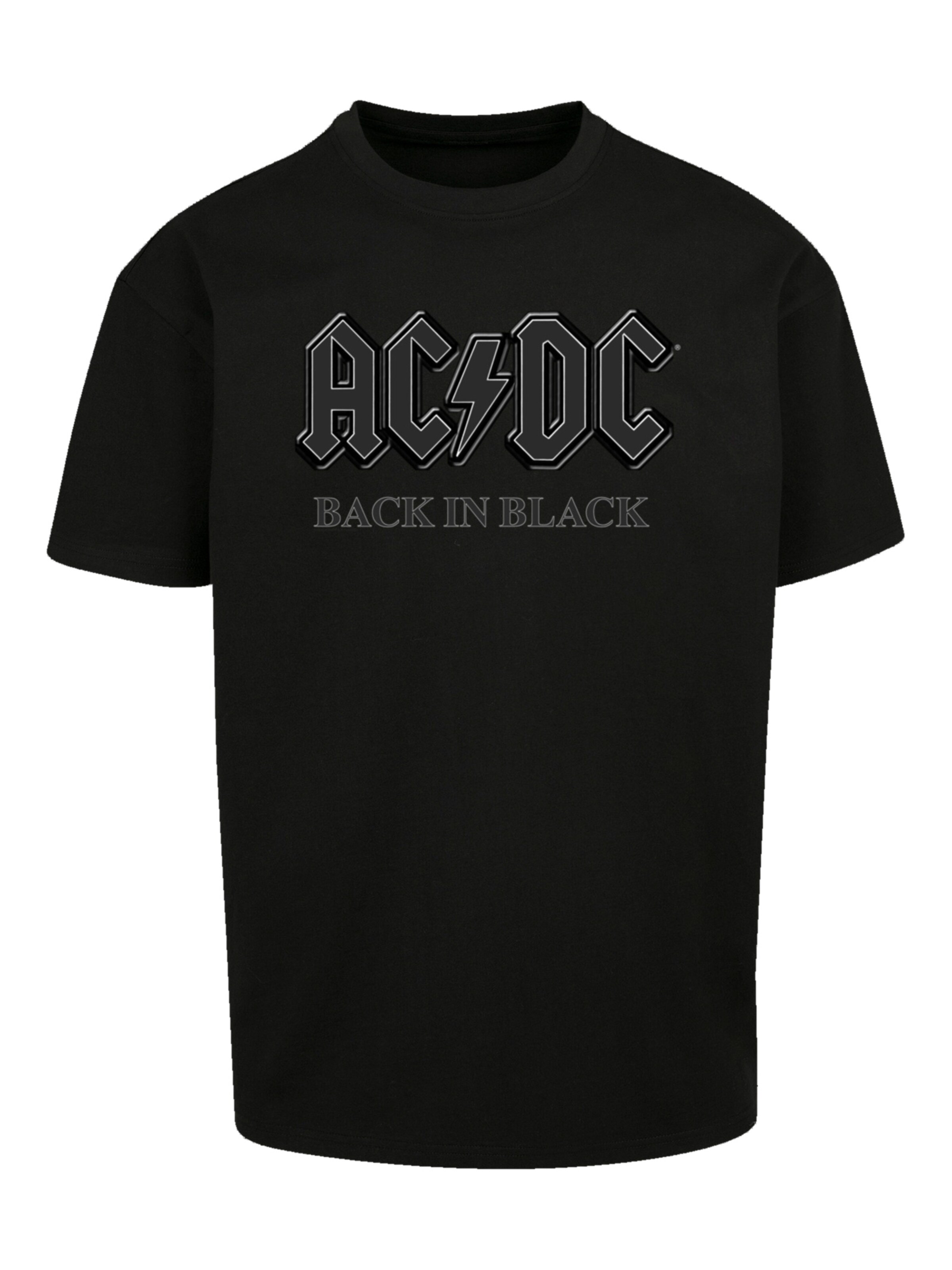 F4NT4STIC T-Shirt 'ACDC Back In Black' in Schwarz: Vorderseite