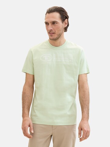 T-Shirt TOM TAILOR en vert : devant