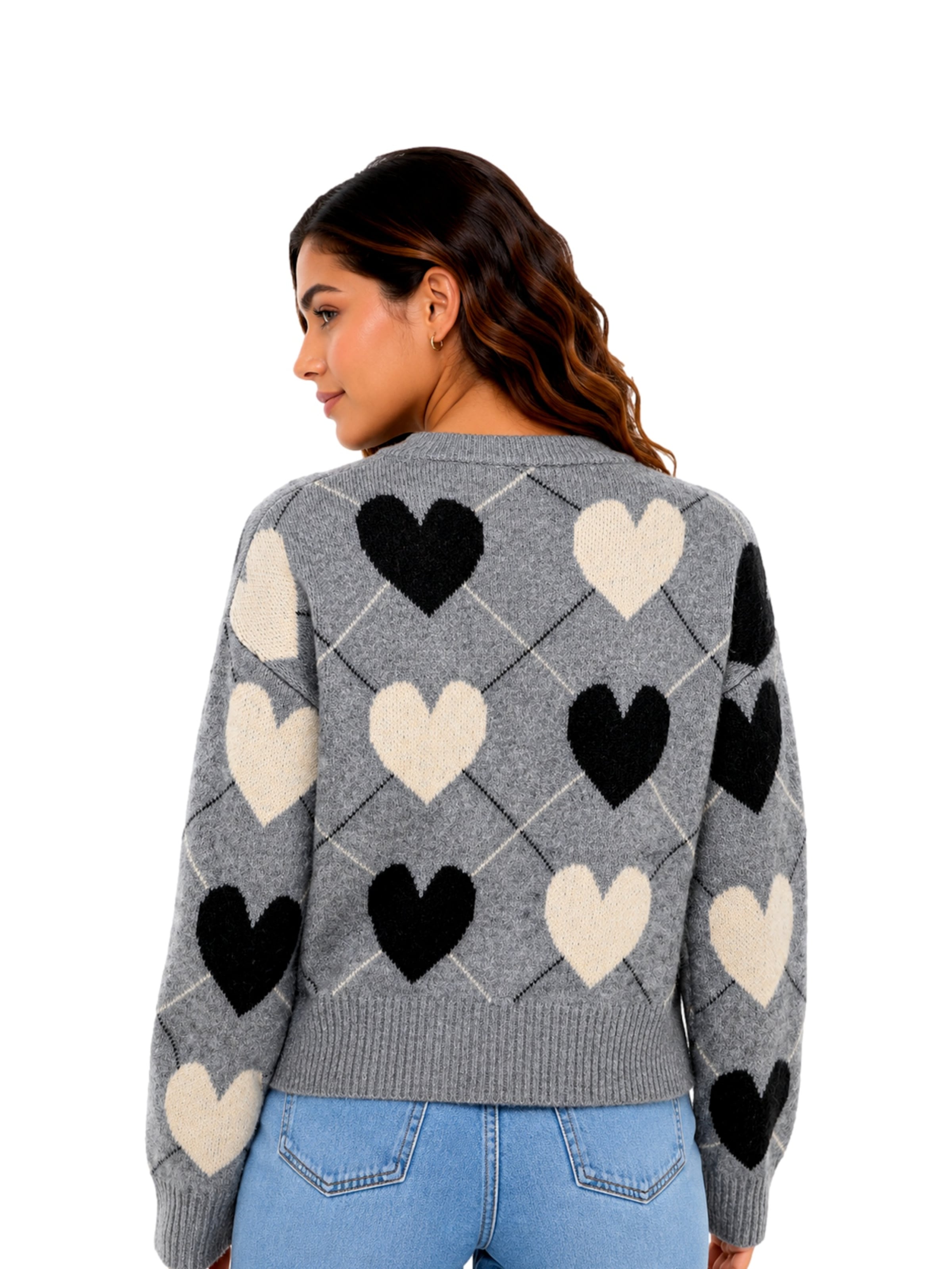 Cardigan 'Ritu' ONLY en gris