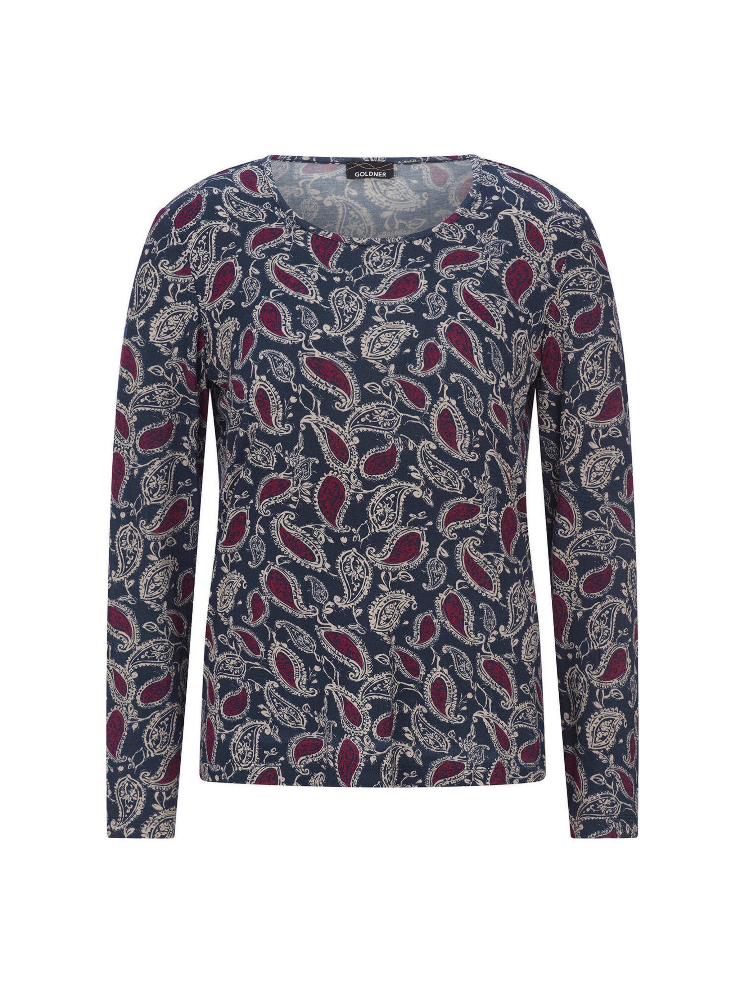 Goldner Shirt in S in de kleur Crème / Marine / Bordeaux, Productweergave