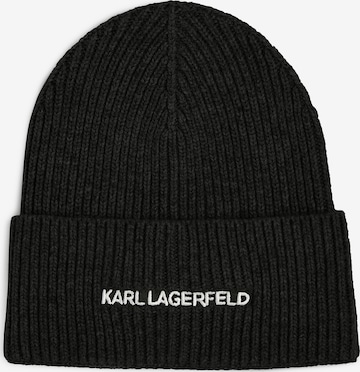 Bonnet Karl Lagerfeld en noir : devant