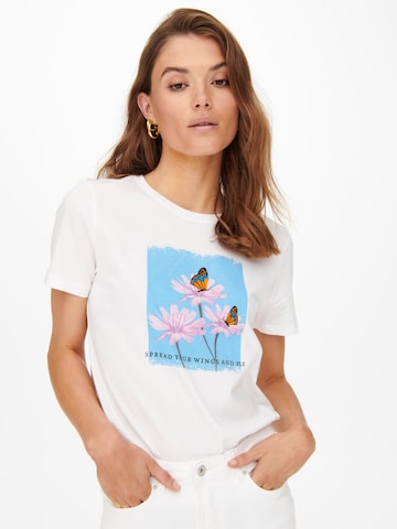 ONLY - Camiseta 'CLORIS' en blanco