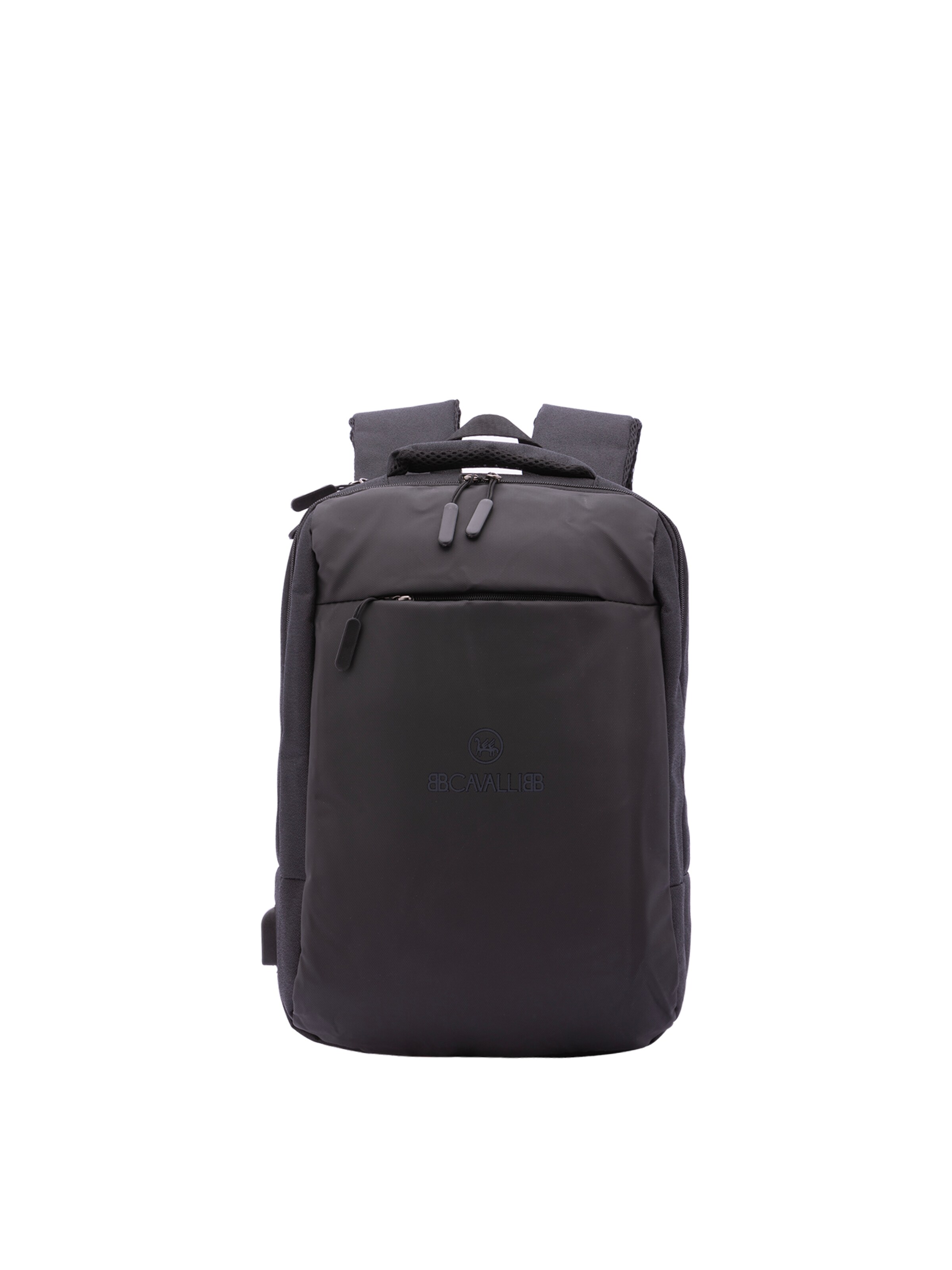 Zaino 'Zaino B Cavalli Poliestere Chiusura Zip Tasche Esterne 40x28x15 cm' di B. Cavalli in nero: frontale
