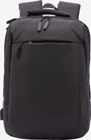 Zaino 'Zaino B Cavalli Poliestere Chiusura Zip Tasche Esterne 40x28x15 cm' di B. Cavalli in nero: frontale
