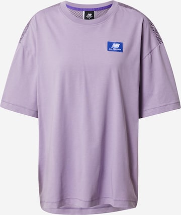 new balance Shirt in Lila: voorkant